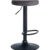 CLP Barkruk Ponte zwart Frame - Fluweel - donkergrijs