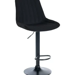 CLP Barkruk Toni zwart Frame - Stof - zwart