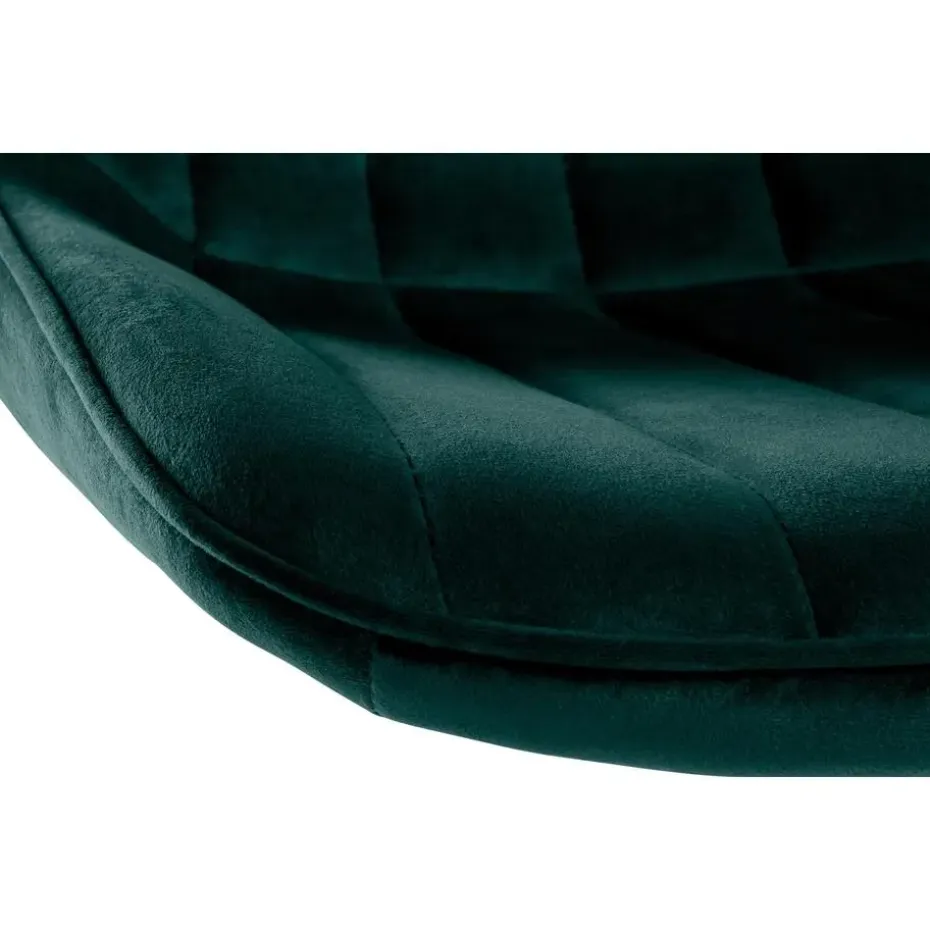 CLP Barkruk Toni zwart Frame - Fluweel - groen