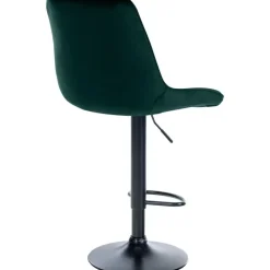 CLP Barkruk Toni zwart Frame - Fluweel - groen