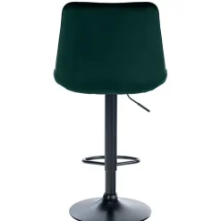 CLP Barkruk Toni zwart Frame - Fluweel - groen