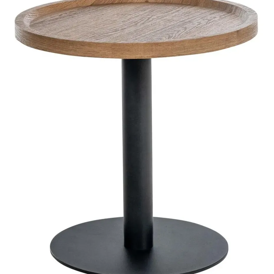 CLP Bijzettafel Aspen mat zwart Frame - Hout - bruin
