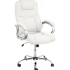 CLP Bureaustoel Apoll XL chroom Frame - Kunstleer - wit