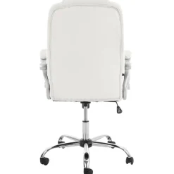 CLP Bureaustoel Apoll XL chroom Frame - Kunstleer - wit