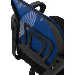 CLP Bureaustoel Auburn zwart Frame - Microfiber - blauw