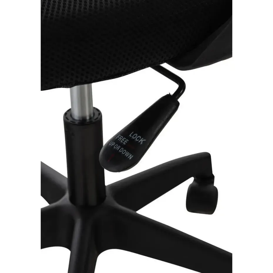 CLP Bureaustoel Auburn zwart Frame - Microfiber - blauw