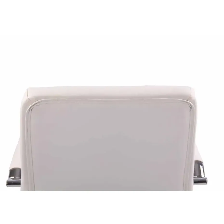 CLP Bureaustoel Deli chroom Frame - Kunstleer - wit