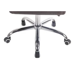 CLP Bureaustoel Deli chroom Frame - Stof - donkergrijs