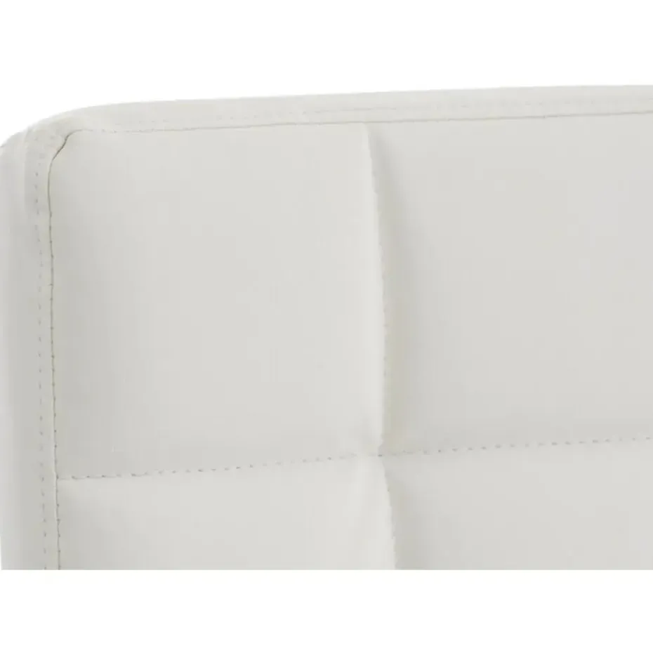 CLP Bureaustoel Deli V2 chroom Frame - Kunstleer - wit