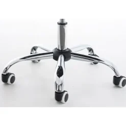CLP Bureaustoel Deli V2 chroom Frame - Kunstleer - wit