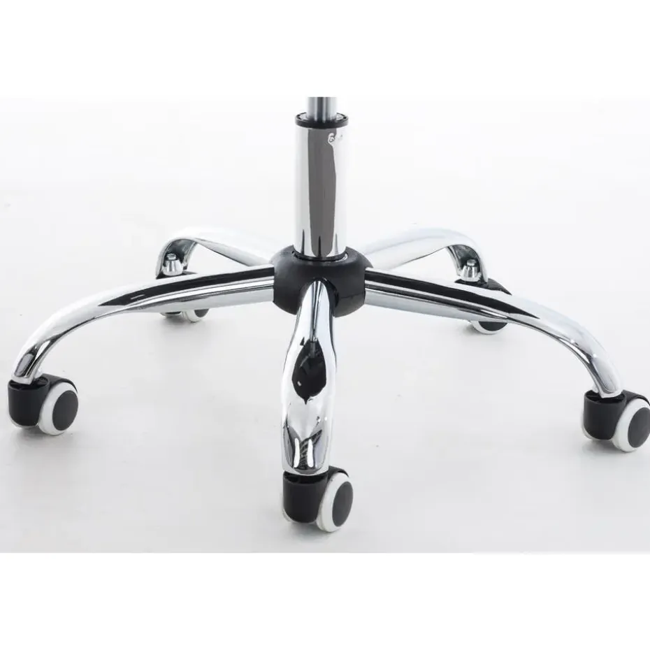 CLP Bureaustoel Deli V2 chroom Frame - Kunstleer - wit