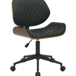 CLP Bureaustoel Harvest zwart Frame - Kunstleer (PVC) - walnoot/zwart