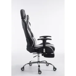 CLP Bureaustoel Limit zwart Frame - Kunstleer - zwart/wit