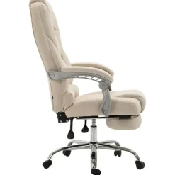CLP Bureaustoel Pacific chroom Frame - Stof - creme