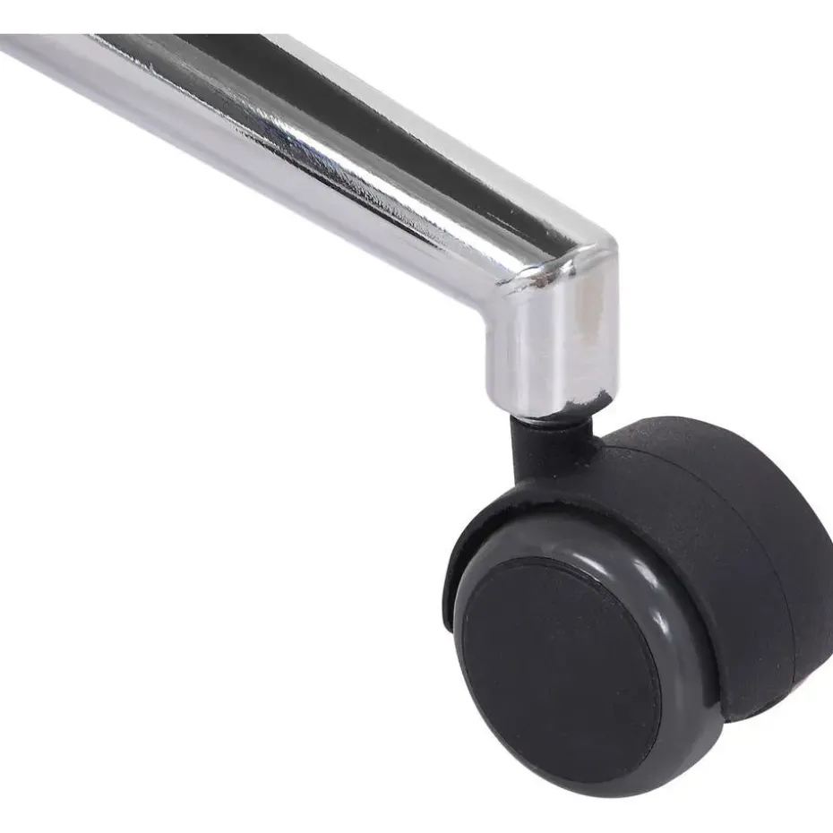 CLP Bureaustoel Varel chroom Frame - Kunstleer - walnoot/wit