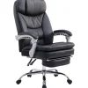 CLP Bureaustoel XL Troy chroom Frame - Kunstleer - zwart