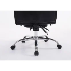 CLP Bureaustoel XL Troy chroom Frame - Kunstleer - zwart