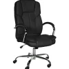 CLP Bureaustoel XXL Xanthos chroom Frame - Kunstleer - zwart
