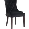 CLP Eetkamerstoel Aberdeen antiek Frame - Fluweel - zwart