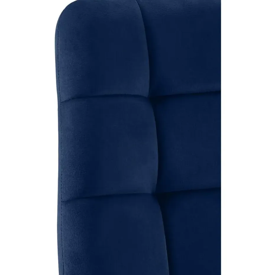 CLP Eetkamerstoel Antibes zwart Frame - Fluweel - donkerblauw