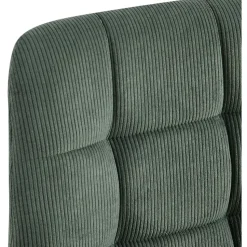 CLP Eetkamerstoel Antibes zwart Frame - Ribstof - groen