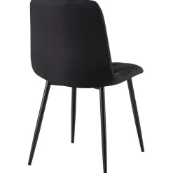 CLP Eetkamerstoel Clairton zwart Frame - Stof - zwart