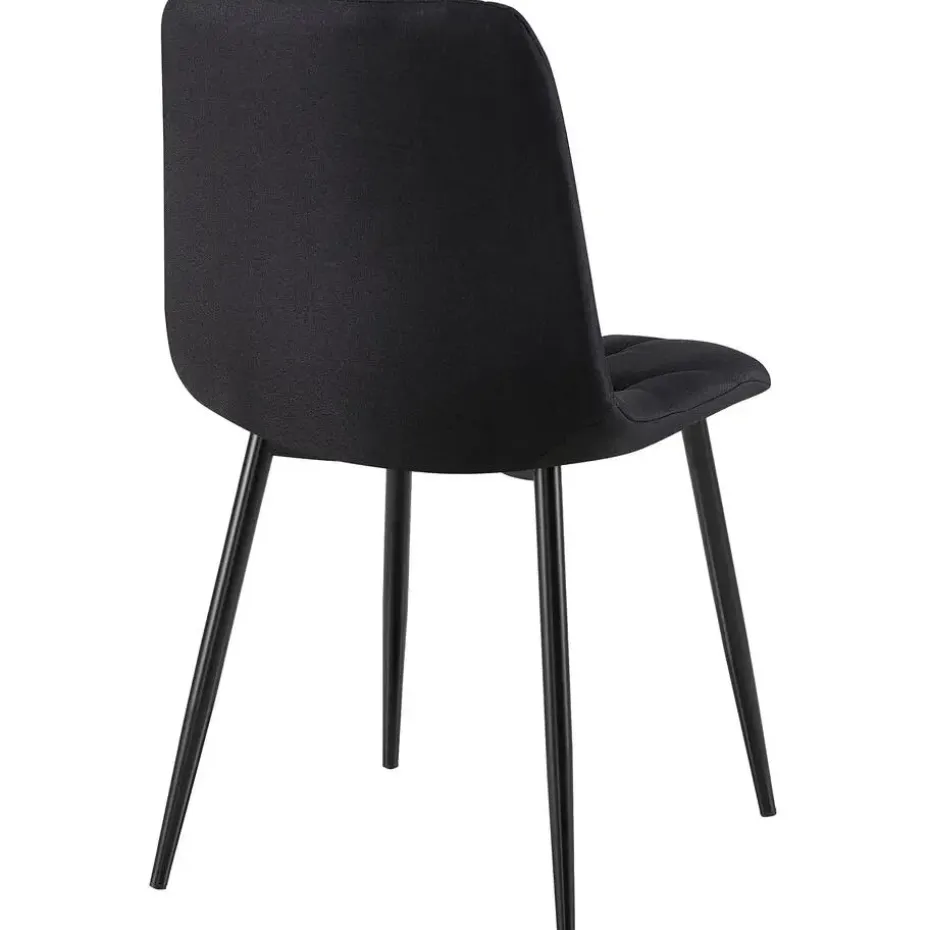 CLP Eetkamerstoel Clairton zwart Frame - Stof - zwart