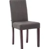 CLP Eetkamerstoel Ina cappuccino Frame - Stof - donkergrijs