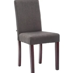 CLP Eetkamerstoel Ina cappuccino Frame - Stof - donkergrijs