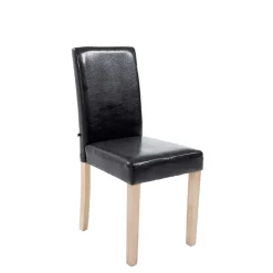 CLP Eetkamerstoel Ina natura Frame - Kunstleer - zwart