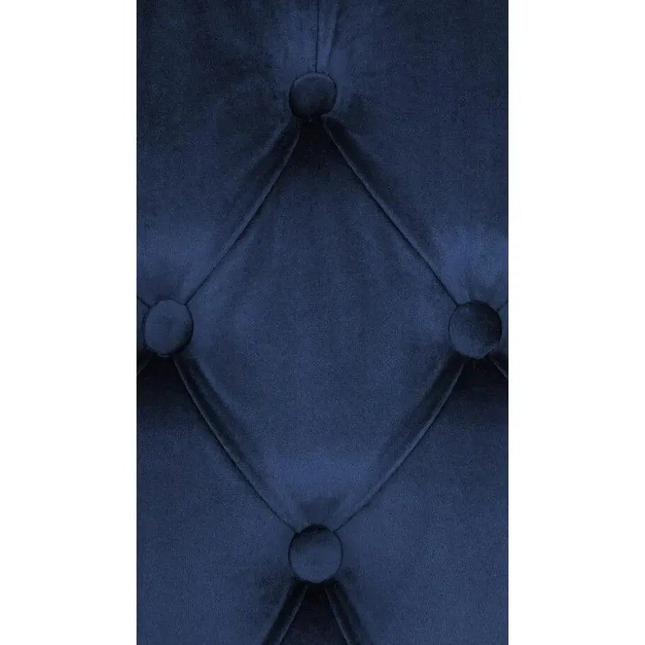 CLP Eetkamerstoel Lisburn walnoot Frame - Fluweel - blauw