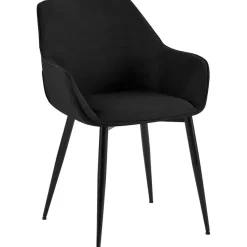 CLP Eetkamerstoel Luena zwart Frame - Stof - zwart