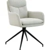 CLP Eetkamerstoel Somers zwart Frame - Stof - creme