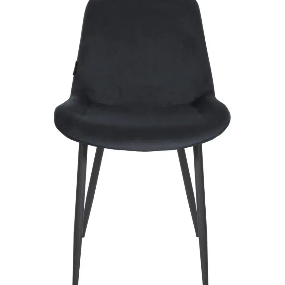 CLP Eetkamerstoel Victoria zwart Frame - Fluweel - zwart