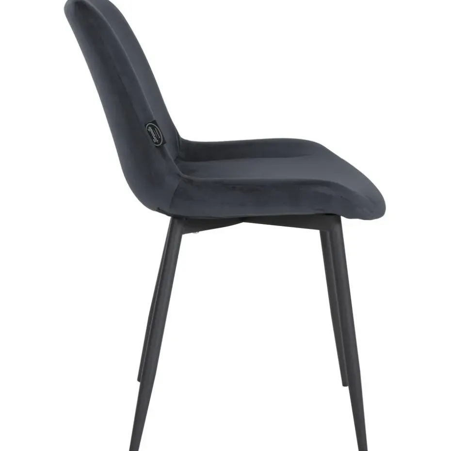 CLP Eetkamerstoel Victoria zwart Frame - Fluweel - zwart