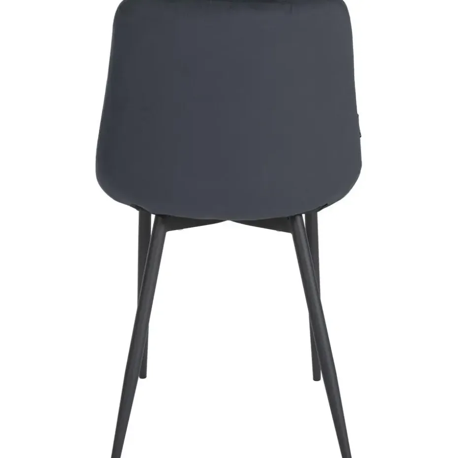 CLP Eetkamerstoel Victoria zwart Frame - Fluweel - zwart
