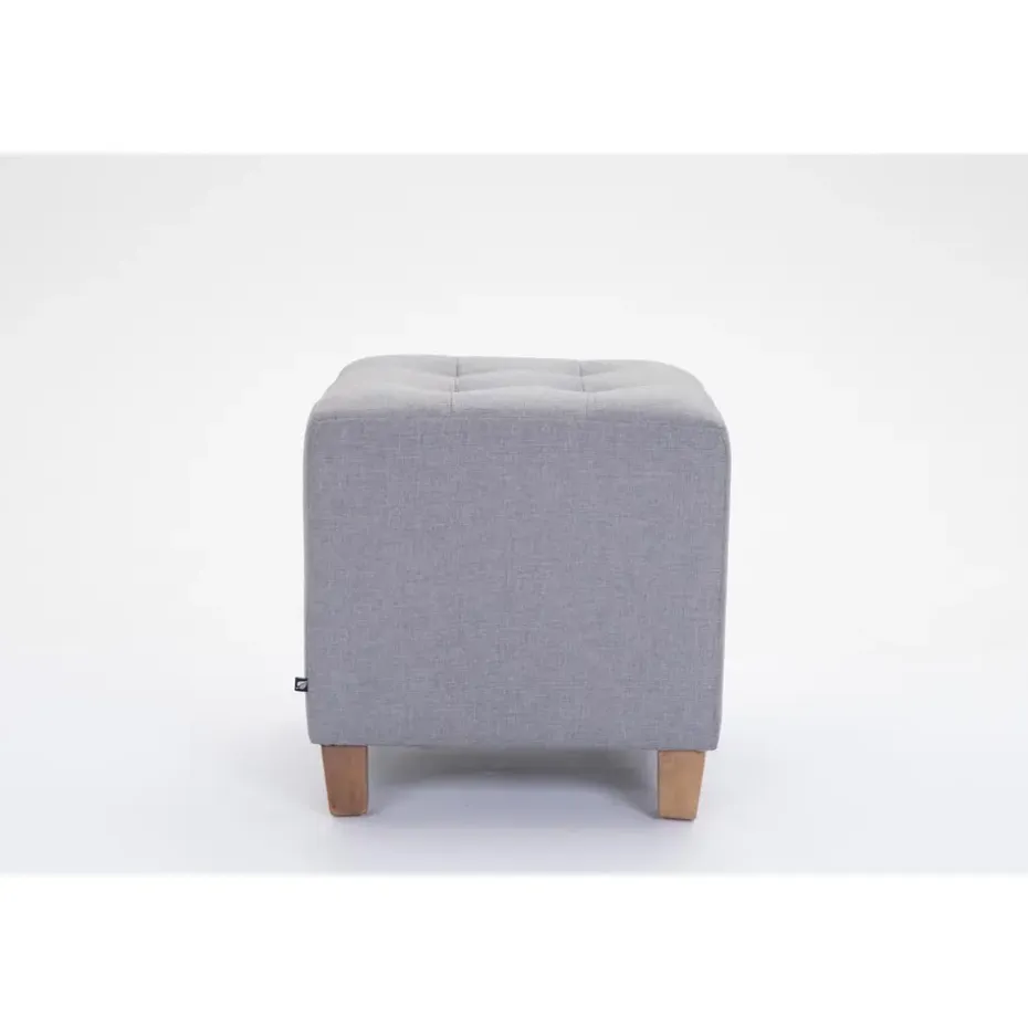 CLP Hocker Pharao antiek licht Frame - Stof - licht grijs