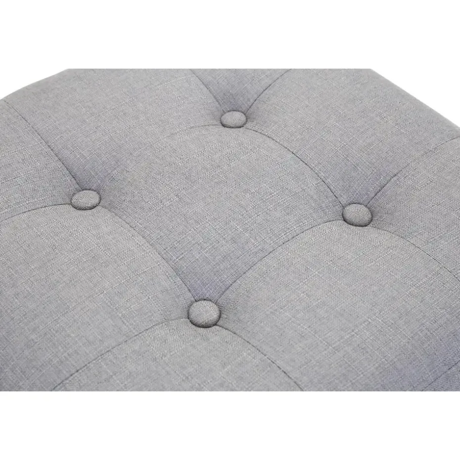 CLP Hocker Pharao antiek licht Frame - Stof - licht grijs