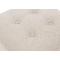 CLP Hocker Pharao antiek licht Frame - Stof - creme