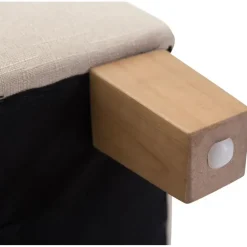 CLP Hocker Pharao antiek licht Frame - Stof - creme