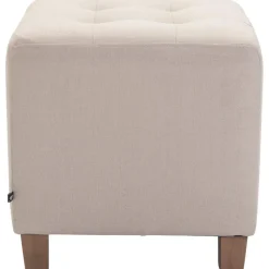 CLP Hocker Pharao antiek licht Frame - Stof - creme