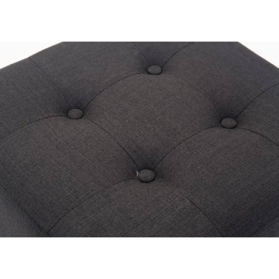 CLP Hocker Pharao antiek licht Frame - Stof - donkergrijs