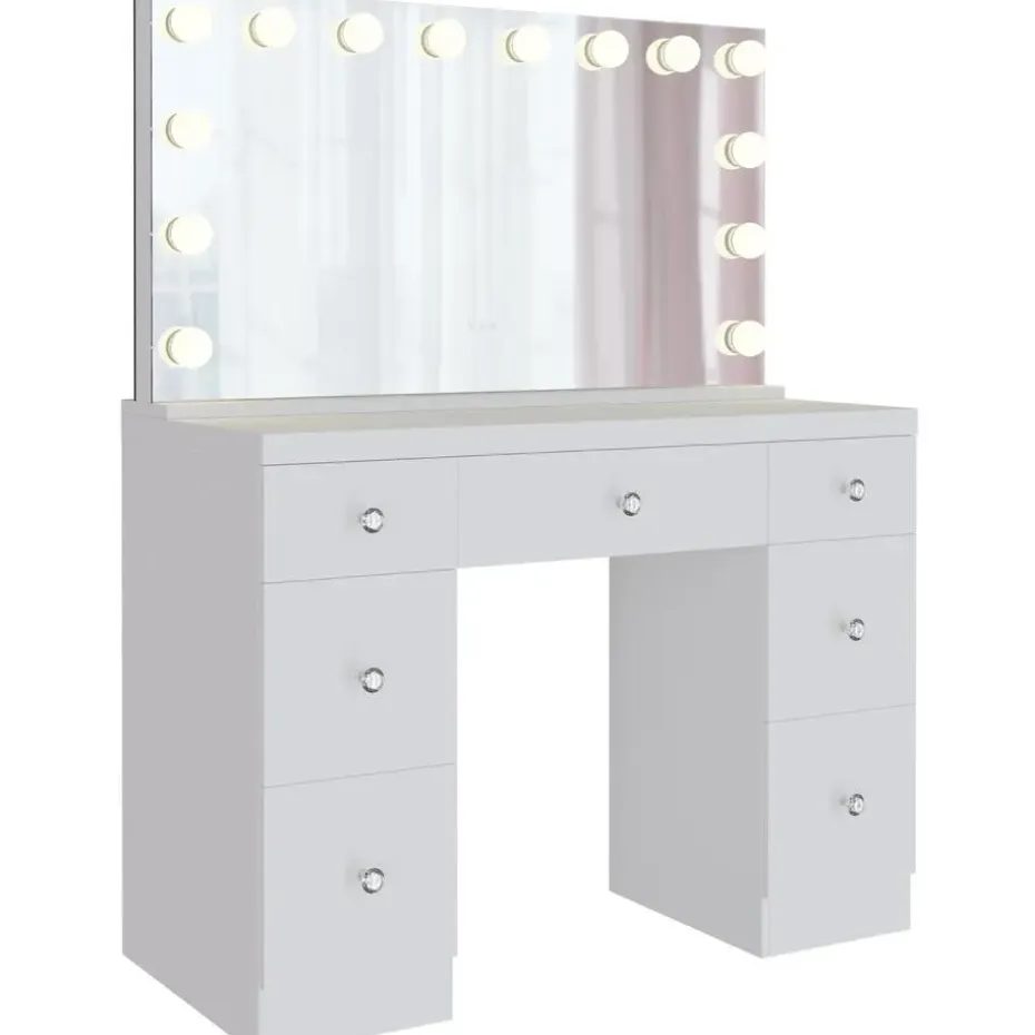 CLP Kaptafel Lerona wit Frame - Hout - wit