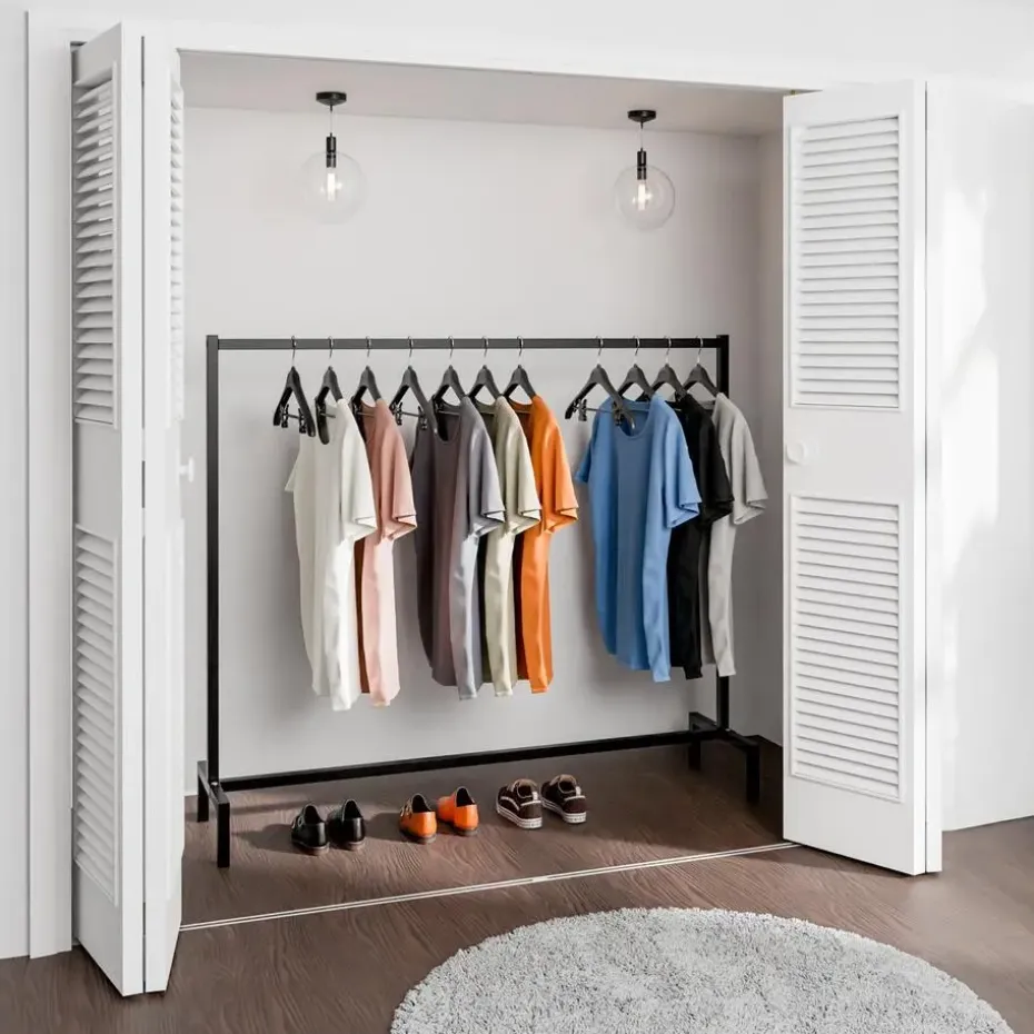 CLP Kledingrek Melva 120x150x38 cm - zwart