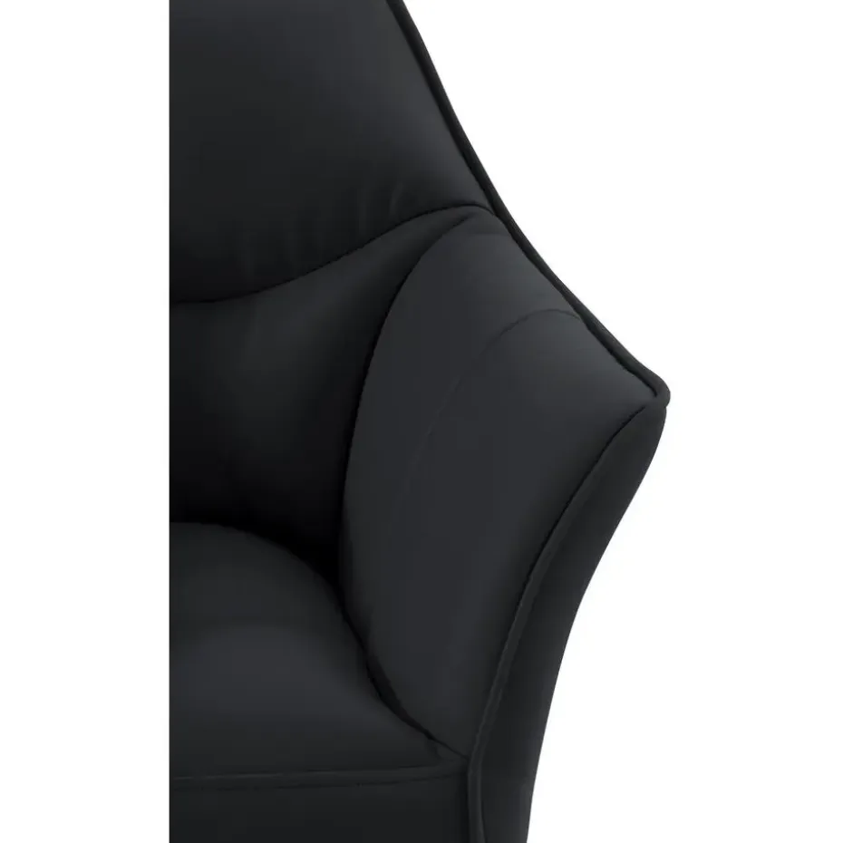 CLP Lounger Damaso zwart Frame - Kunstleer - zwart