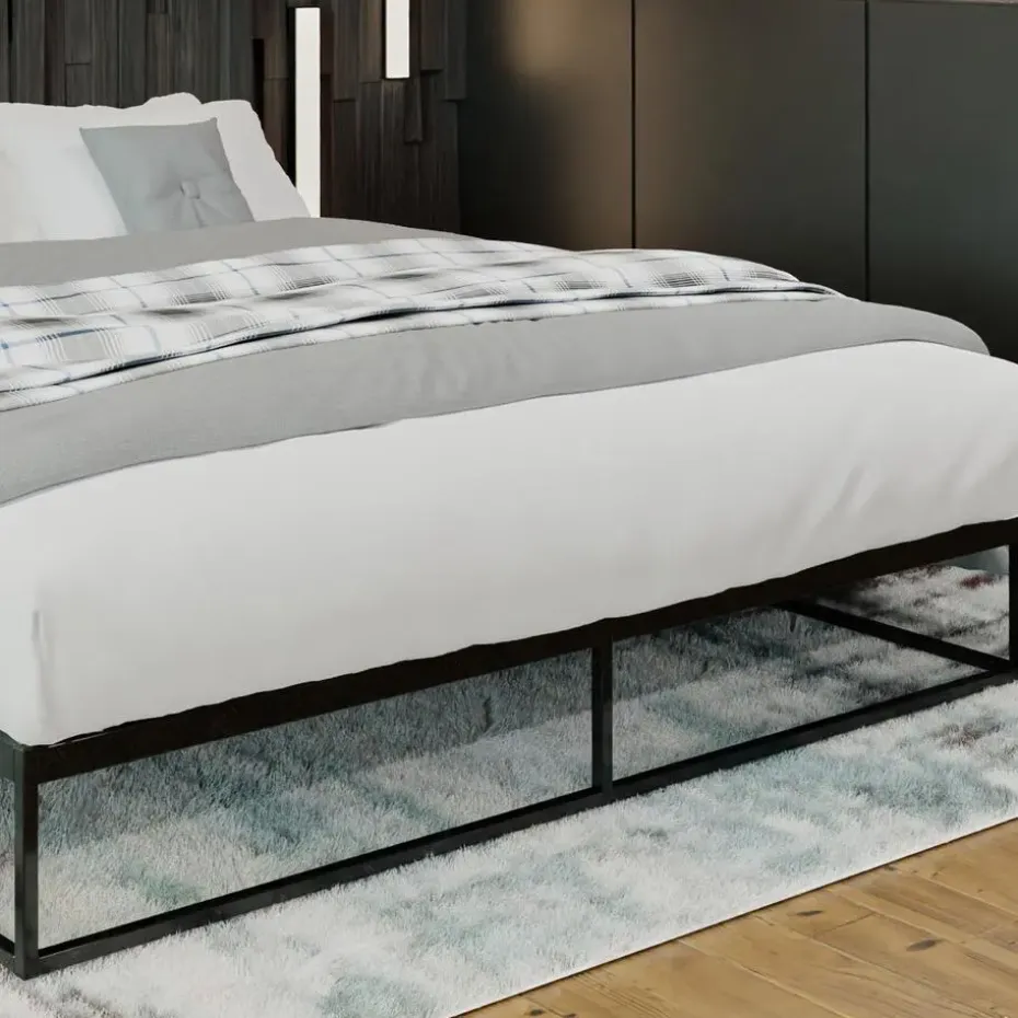 CLP Metalen bed Scala 200x180x25 cm - Zwart