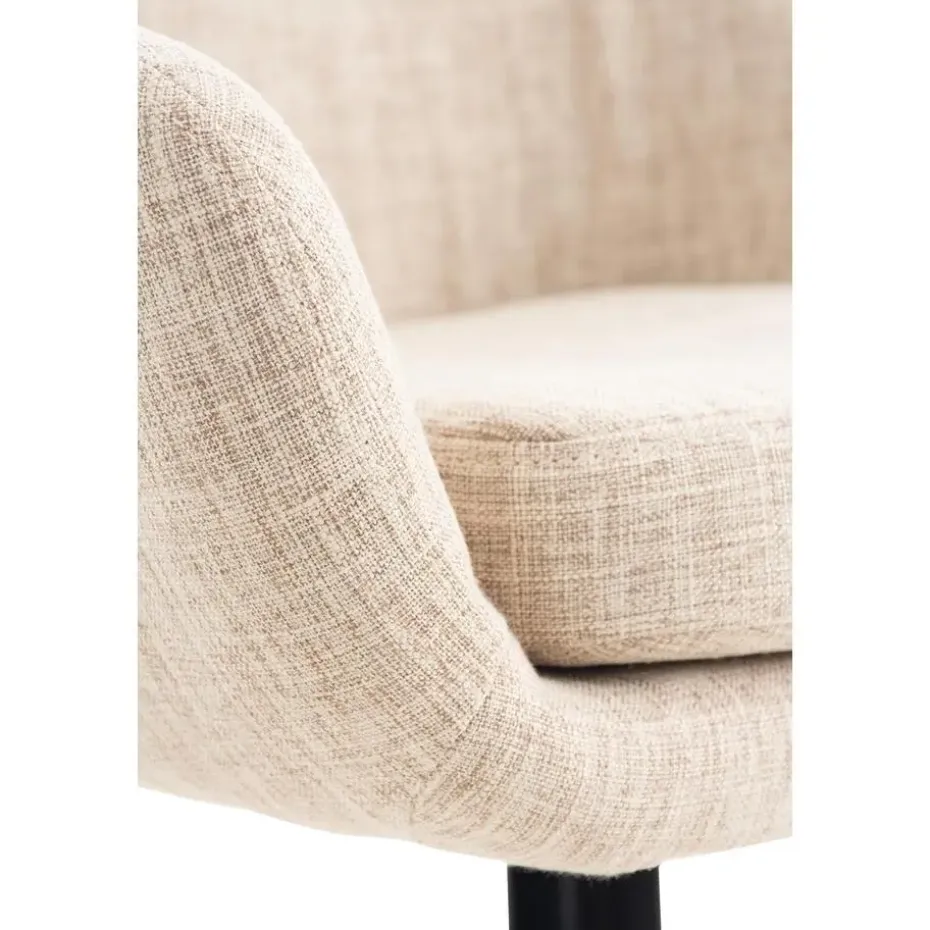CLP Set van 2 Barkruk Grant natura Frame - Stof - creme