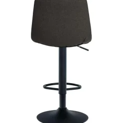 CLP Set van 2 Barkruk Jerry zwart Frame - Stof - donkergrijs