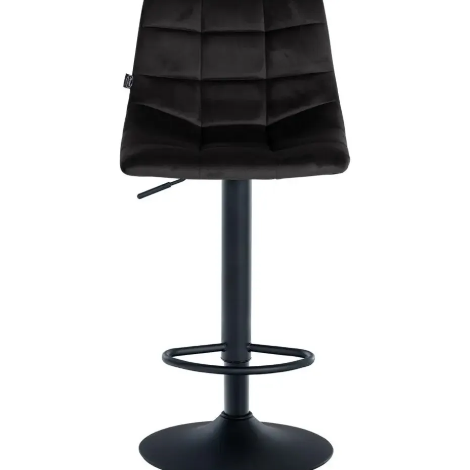 CLP Set van 2 Barkruk Jerry zwart Frame - Fluweel - zwart