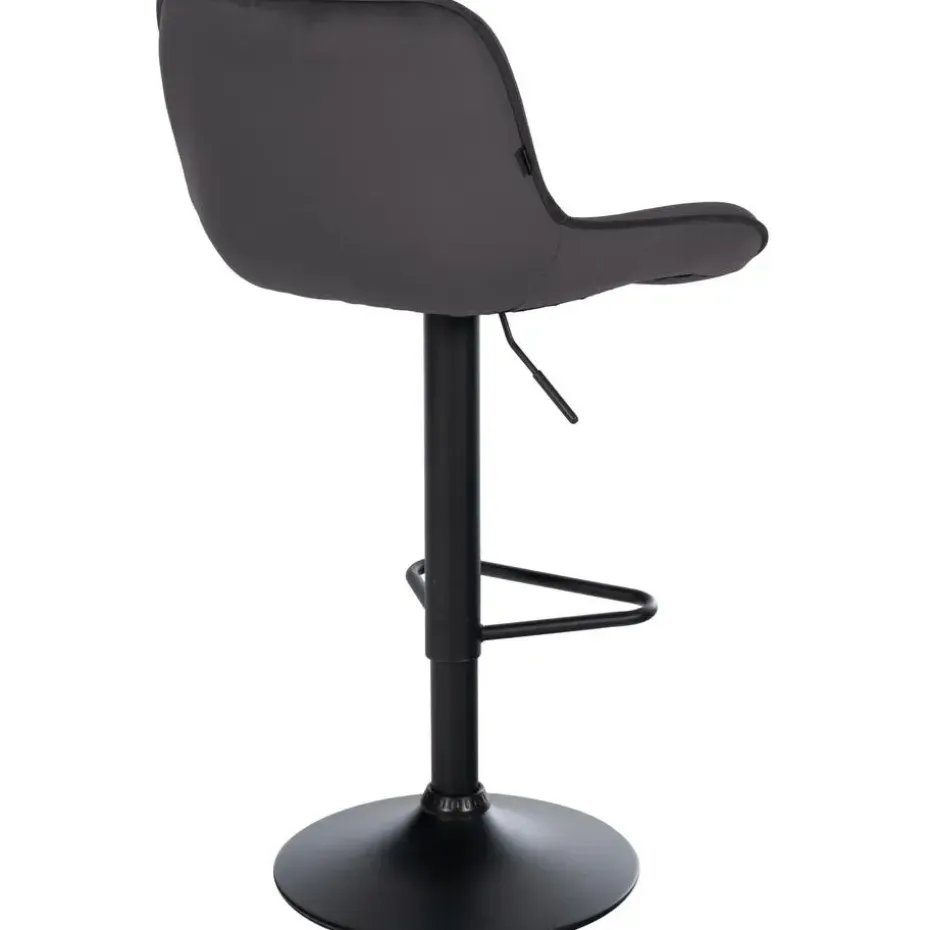 CLP Set van 2 Barkruk Kasson zwart Frame - Fluweel - zwart